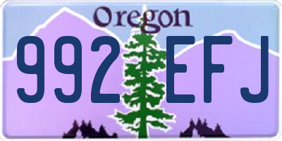 OR license plate 992EFJ