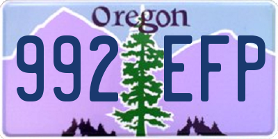 OR license plate 992EFP