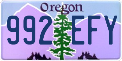OR license plate 992EFY