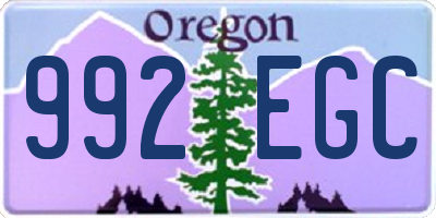 OR license plate 992EGC