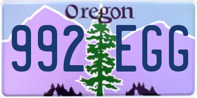 OR license plate 992EGG