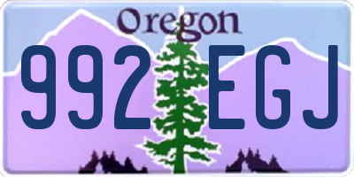 OR license plate 992EGJ
