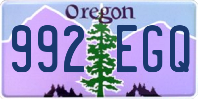 OR license plate 992EGQ