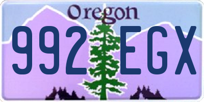 OR license plate 992EGX