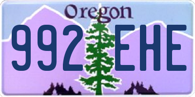 OR license plate 992EHE