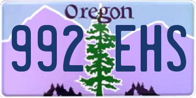 OR license plate 992EHS