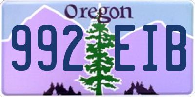 OR license plate 992EIB