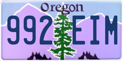 OR license plate 992EIM