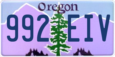 OR license plate 992EIV