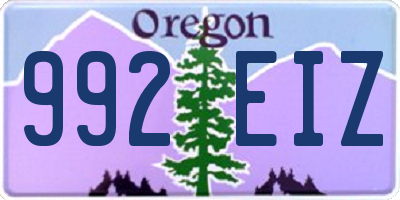 OR license plate 992EIZ