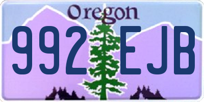 OR license plate 992EJB