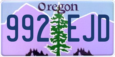 OR license plate 992EJD