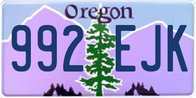 OR license plate 992EJK