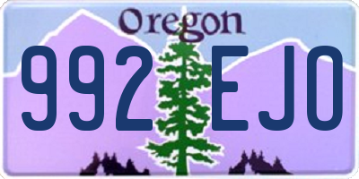 OR license plate 992EJO