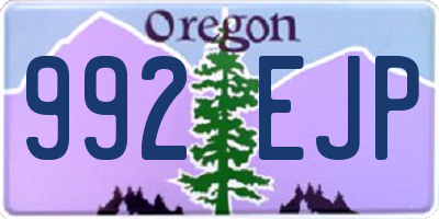 OR license plate 992EJP