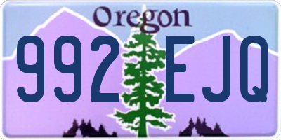 OR license plate 992EJQ