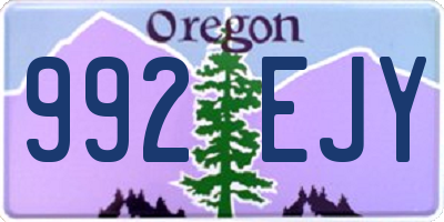 OR license plate 992EJY