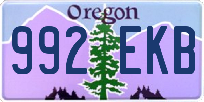 OR license plate 992EKB