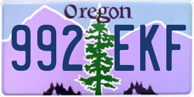 OR license plate 992EKF