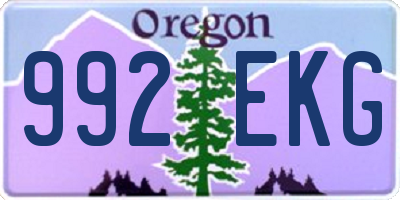 OR license plate 992EKG