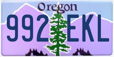 OR license plate 992EKL