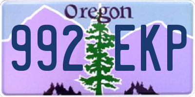OR license plate 992EKP