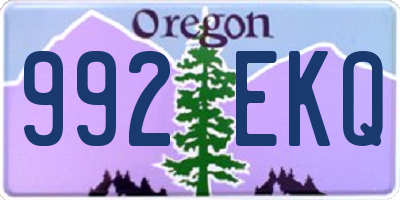 OR license plate 992EKQ