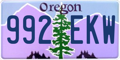 OR license plate 992EKW