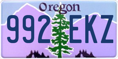 OR license plate 992EKZ