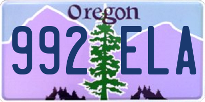 OR license plate 992ELA