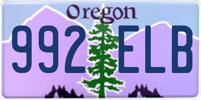 OR license plate 992ELB