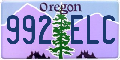 OR license plate 992ELC