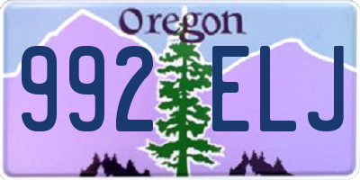 OR license plate 992ELJ