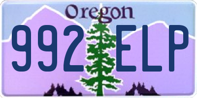 OR license plate 992ELP