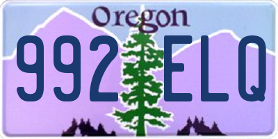 OR license plate 992ELQ