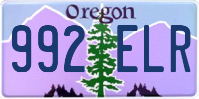 OR license plate 992ELR