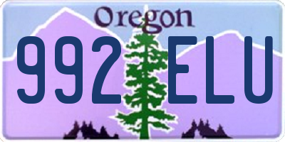 OR license plate 992ELU