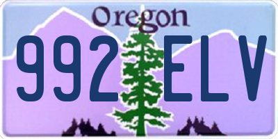 OR license plate 992ELV