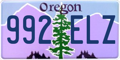 OR license plate 992ELZ