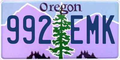 OR license plate 992EMK