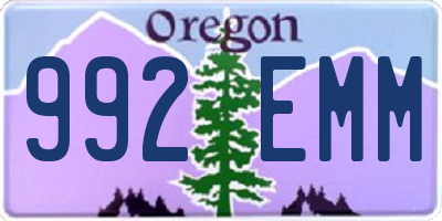 OR license plate 992EMM