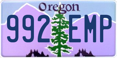 OR license plate 992EMP