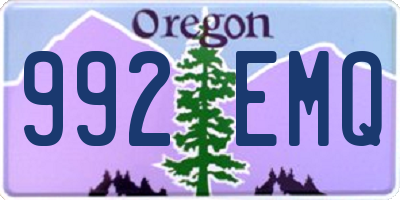 OR license plate 992EMQ