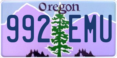 OR license plate 992EMU