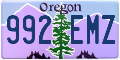 OR license plate 992EMZ
