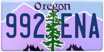 OR license plate 992ENA