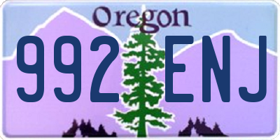 OR license plate 992ENJ