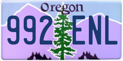 OR license plate 992ENL