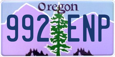 OR license plate 992ENP