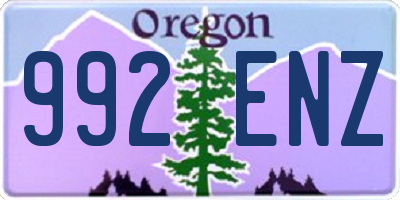 OR license plate 992ENZ